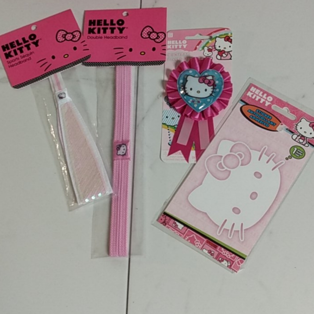 Hello Kitty  Hair Accessories Pin & Huge Decal